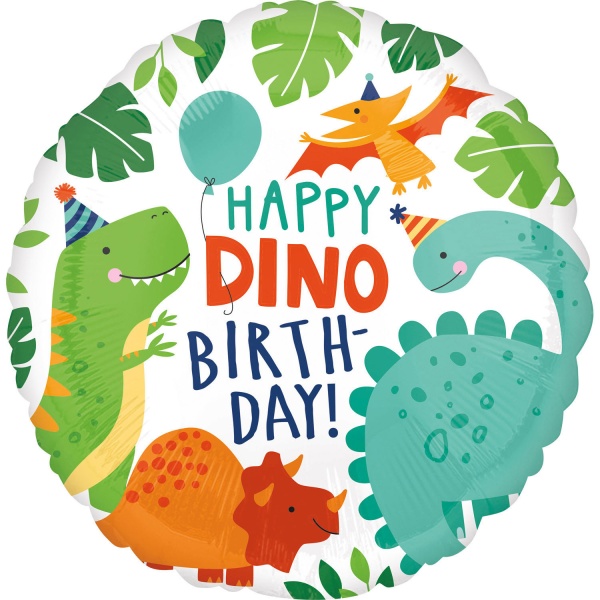 Party Dino Mite - Balónek fóliový Happy Dinosaurus