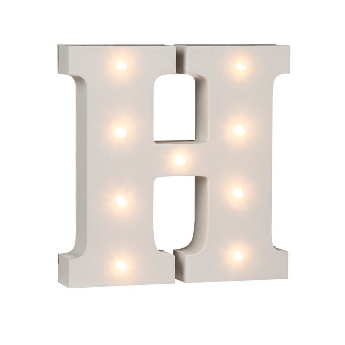 Led písmeno svíticí H 16 cm