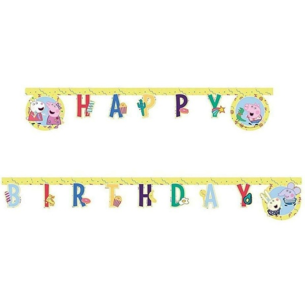 Banner Happy Birthday Prasátko Peppa 230 cm