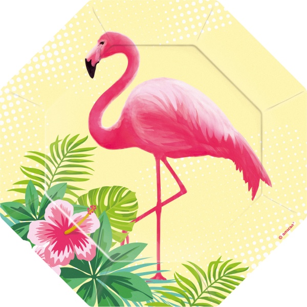 Flamingo Paradise - Talíře papírové 18