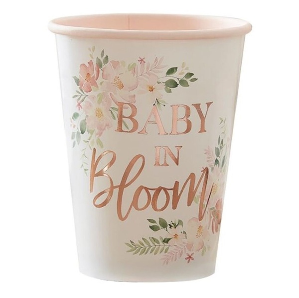 Kelímky papírové Baby in Bloom 8 ks