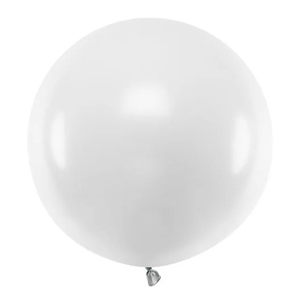 Balón latexový pastelový bílý 60 cm