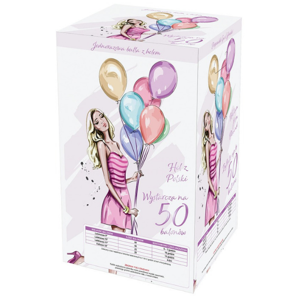 Helium do balonků - na 50 balonků o velikosti 23 cm