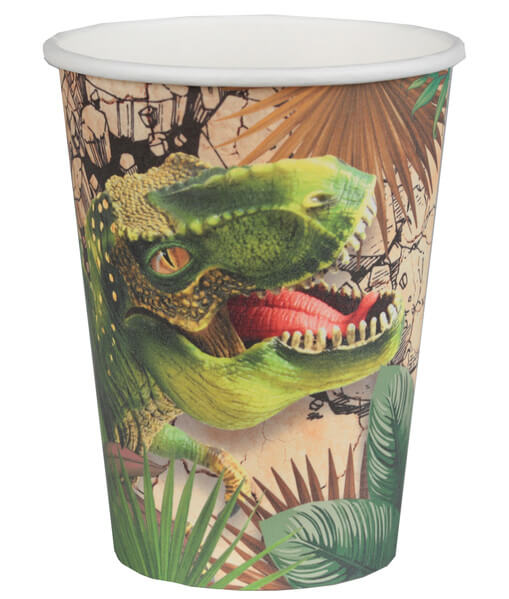 Papírové kelímky Dinosaurus 270ml 10ks