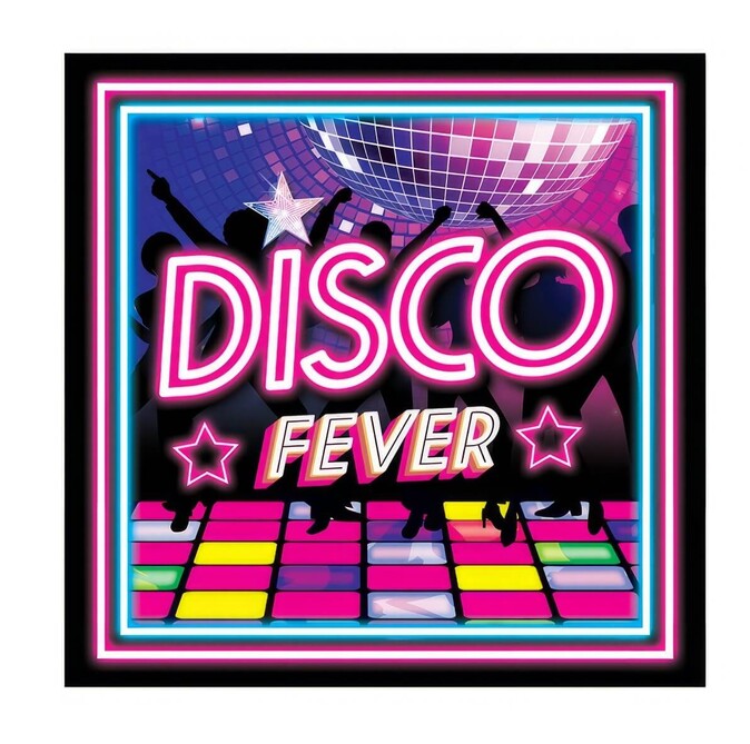 Ubrousky Disco 80s fever 16x16cm 20ks