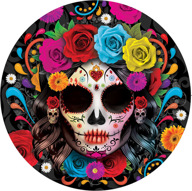 Papírové talíře Day of the Dead 23cm 6ks