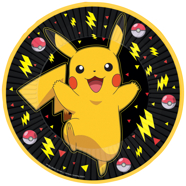 Papírové talíře Pokemon Pikachu 23cm 8ks