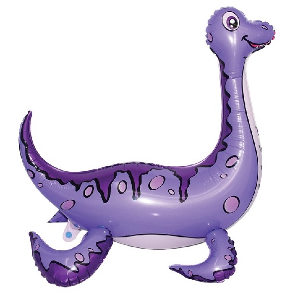 Balónek fóliový Dinosaurus - Plesiosaurus 4D fialový 60 cm