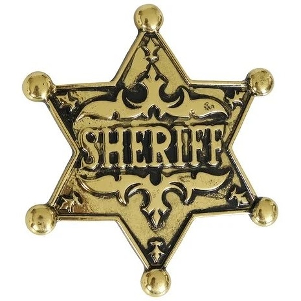 Hvězda zlatá Sheriff 1 ks