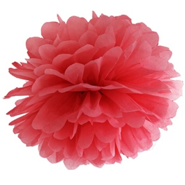 POM POM 25cm červený