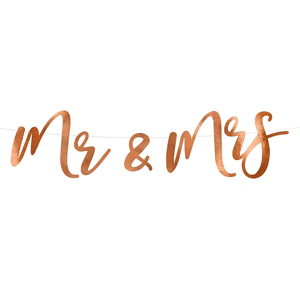 Banner Mr & Mrs Rose Gold 16