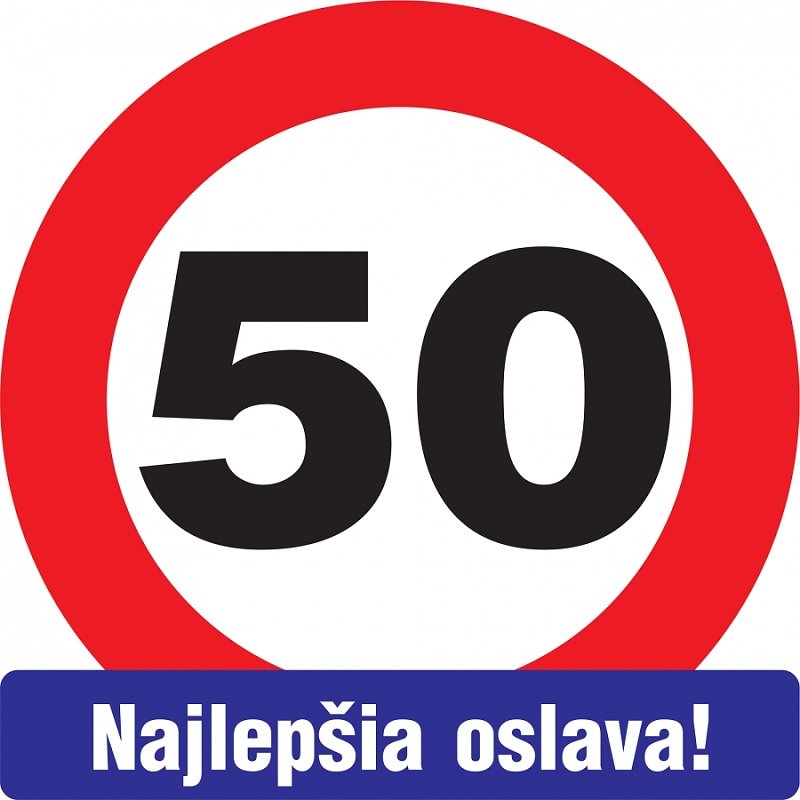 Cedule na dveře SK Najlepšia oslava 50