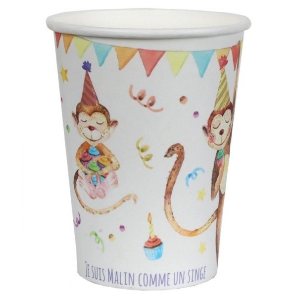 Baby ZOO party - Kelímky opička 250 ml 10 ks