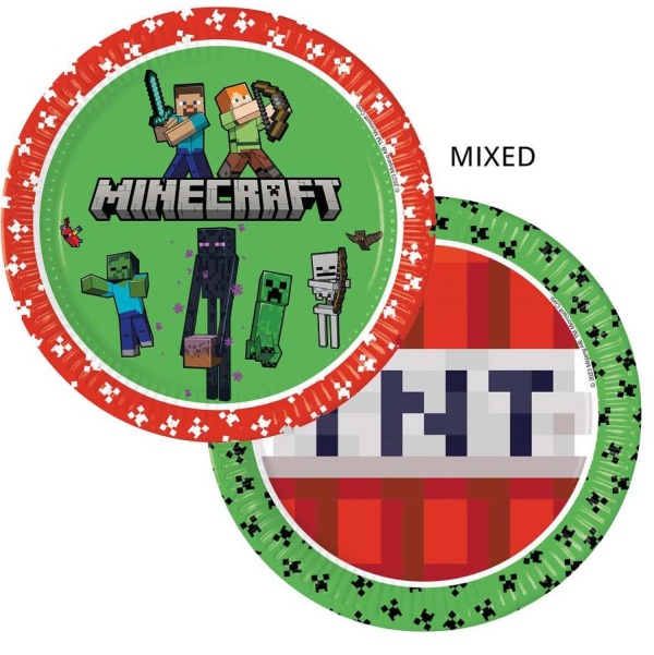 Talíře papírové Minecraft Příští generace 23 cm 8 ks