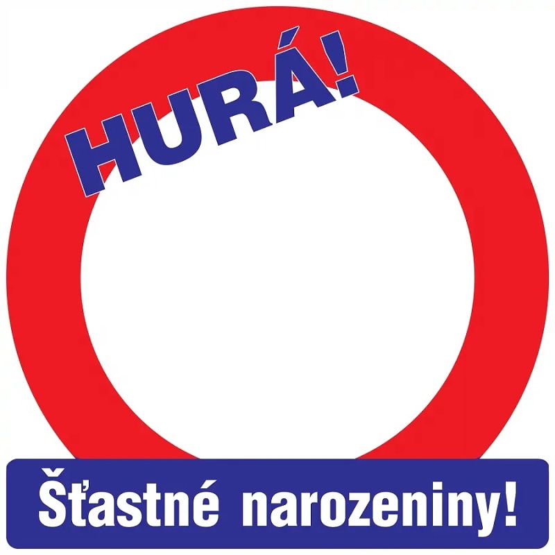 Cedule na dveře Hurá štastné narozeniny