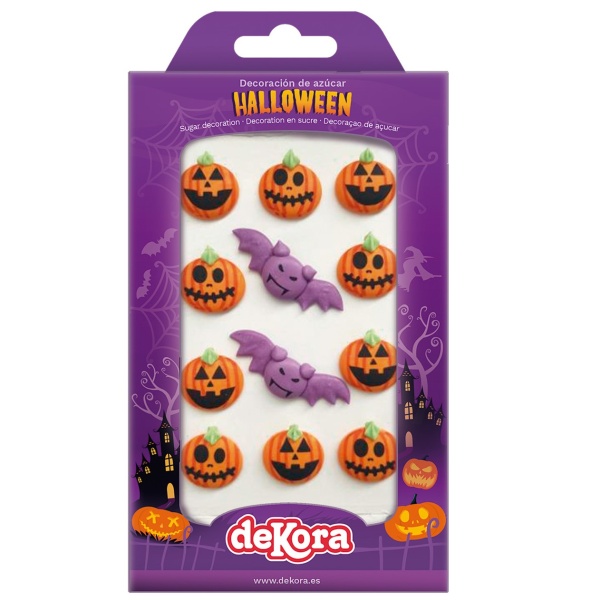 Cukrové dekorace na cupcakes Halloween 12 ks