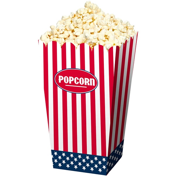 Krabičky na popcorn USA 4 ks