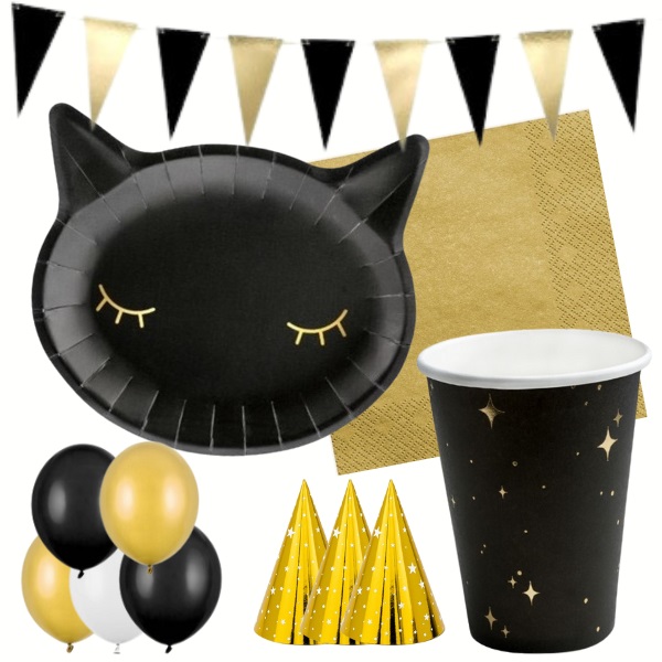 Party set - Kočka černá