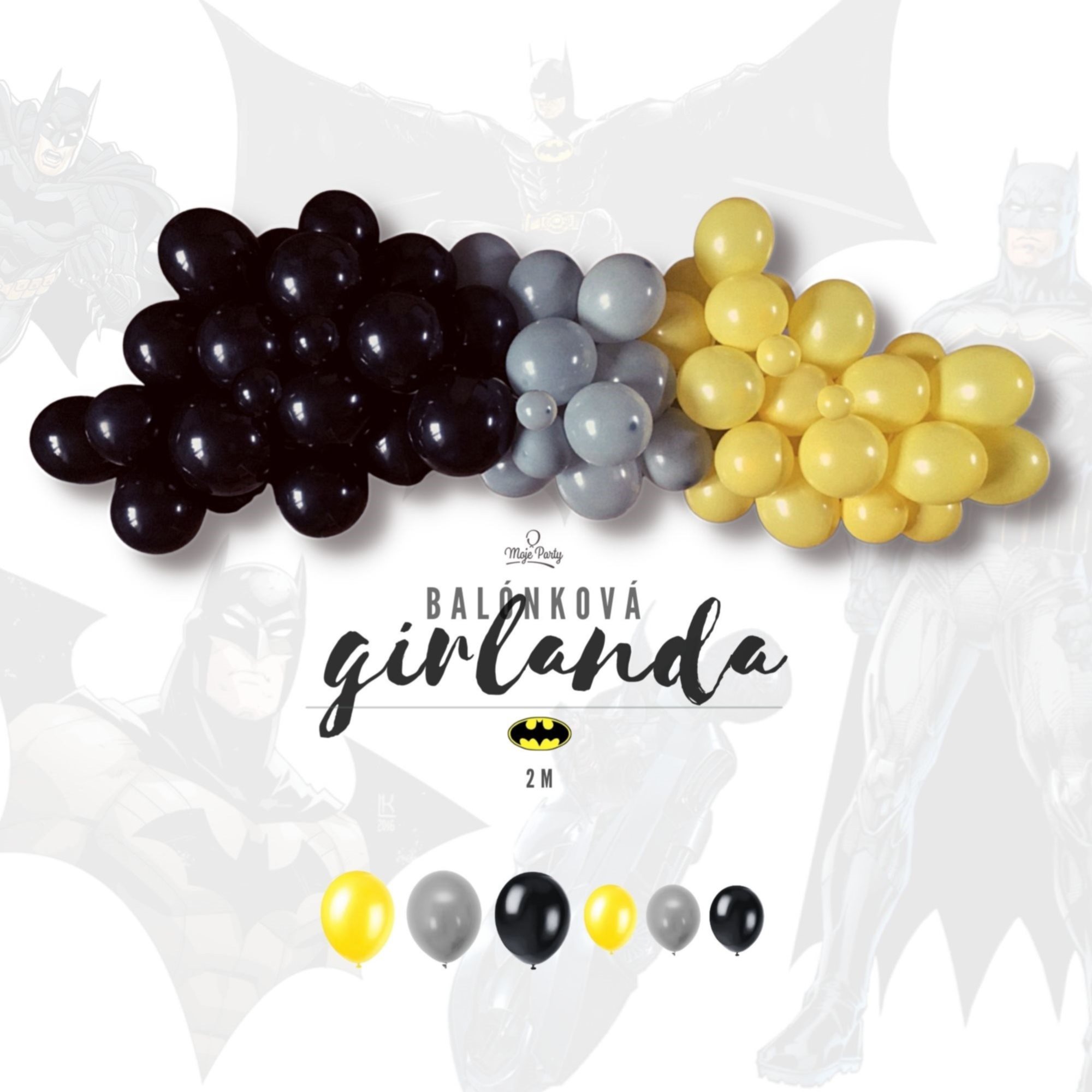 Balónková girlanda set – Batman 2 m