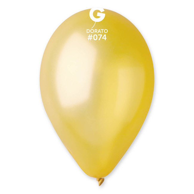 Balony metalické zlaté dorato 30cm 10ks