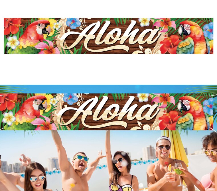 Banner Aloha papoušci 150cm