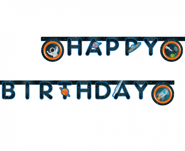 Banner Astronaut Happy Birthday 200cm