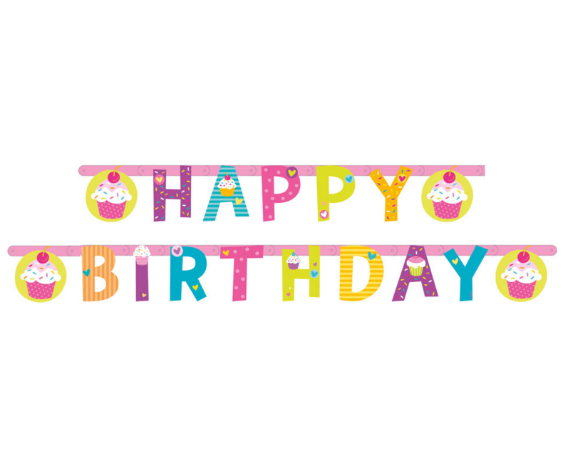 Banner Happy Birthday Muffiny 173x11cm