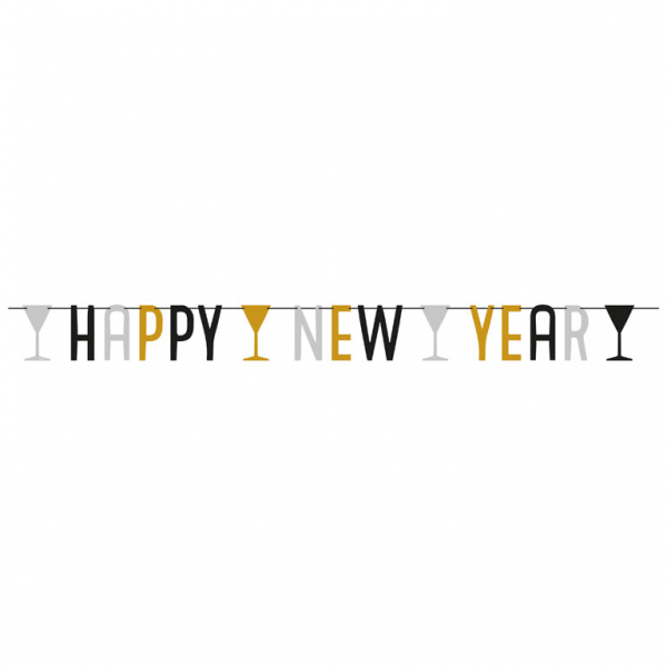 Banner Happy New Year 180x15 cm