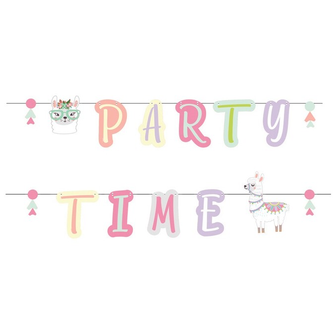 Banner Lama Party 240x12cm