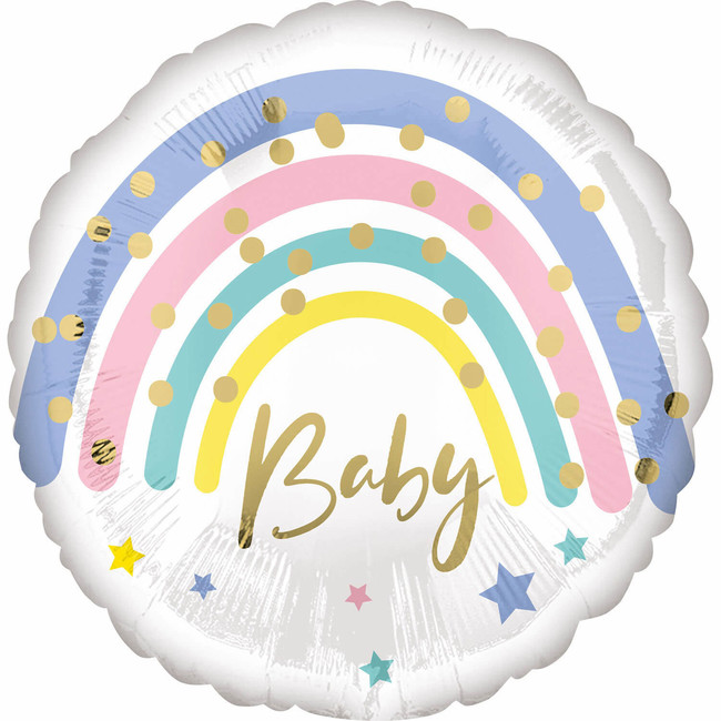 Fóliový balónek Baby Rainbow Star 45cm