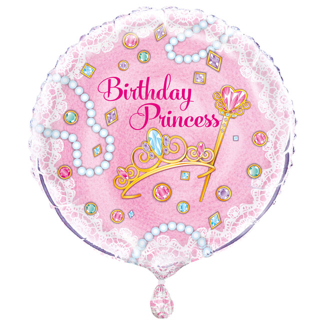 Fóliový balónek Birthday Princess 45cm