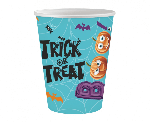 Papírové kelímky Halloween Trick Treat 250ml 6ks