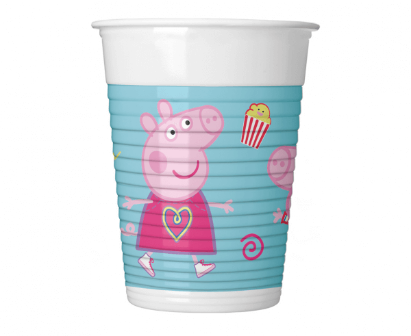 Plastové kelímky Prasátko Peppa 200ml 8ks