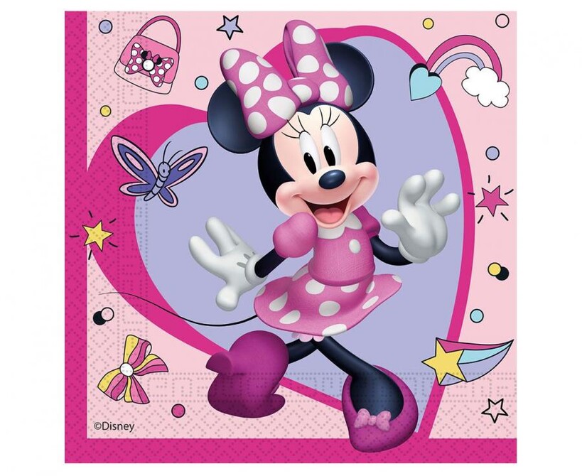 Ubrousky Minnie Mouse 33x33cm 20ks