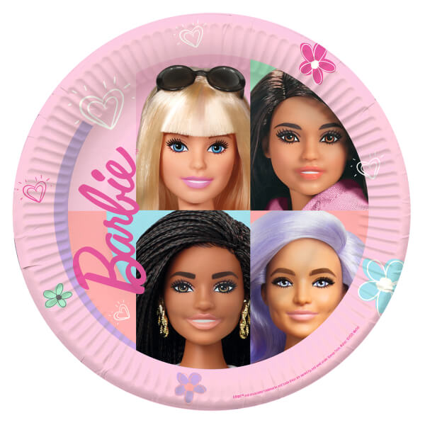 Papírové talíře Barbie Friends 23cm 8ks