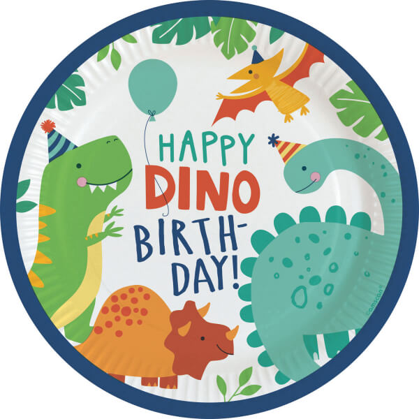 Papírové talíře Dino Party 23cm 8ks