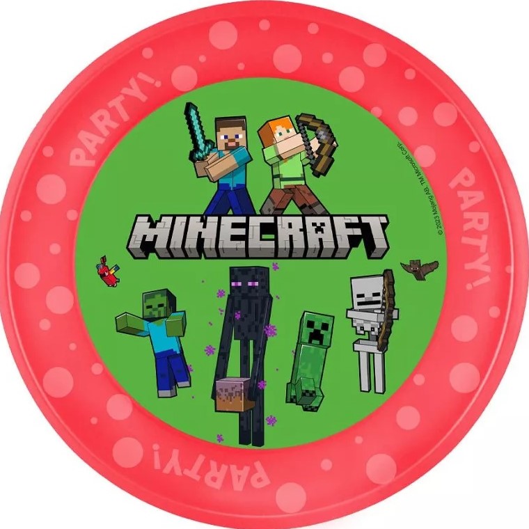 Talíř opakovaně použitelný Minecraft 21 cm