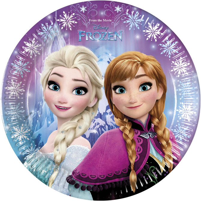 Papírové talíře Frozen 23cm 8ks