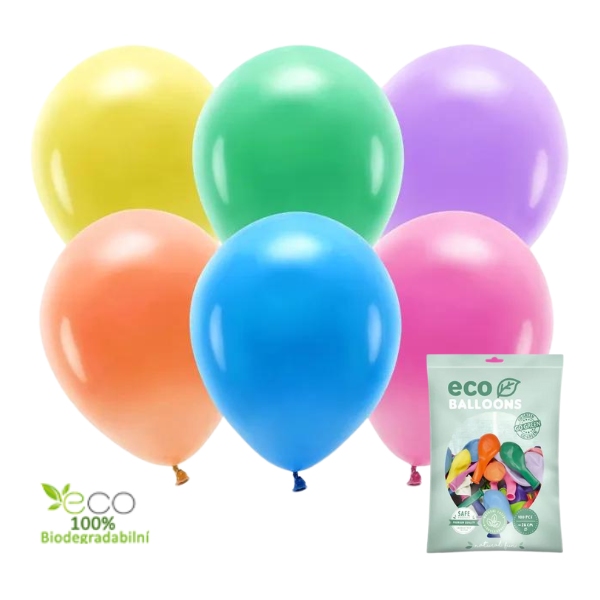 Balónky Eco pastelové mix barev 26 cm 100ks