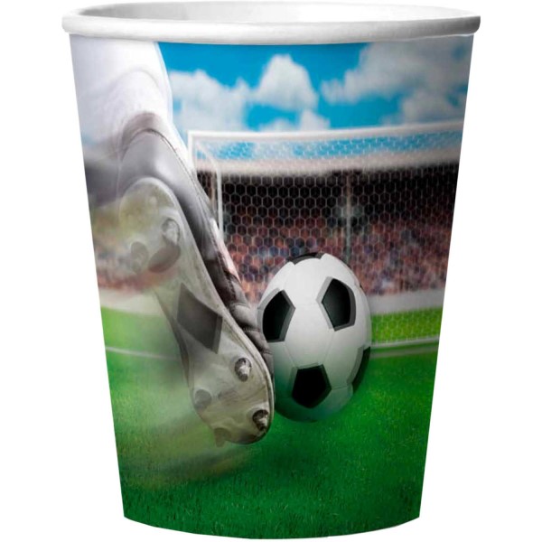 Kelímky plastové Fotbal 3D 266ml 4ks