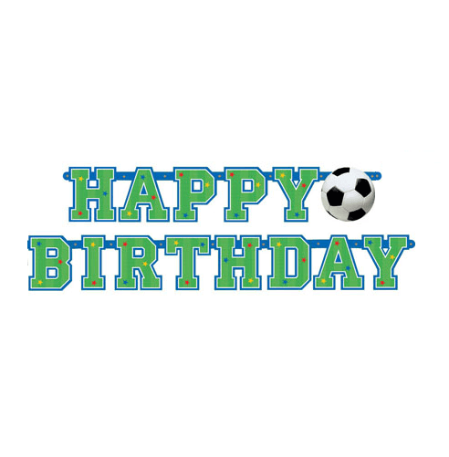 Banner Fotbal Happy Birthday 102x10cm