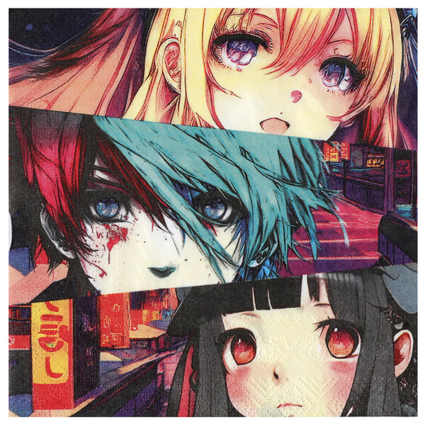 Ubrousky Anime Manga 33 x 33 cm 20ks