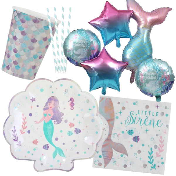 Party set - Mermaid pro 10 osob