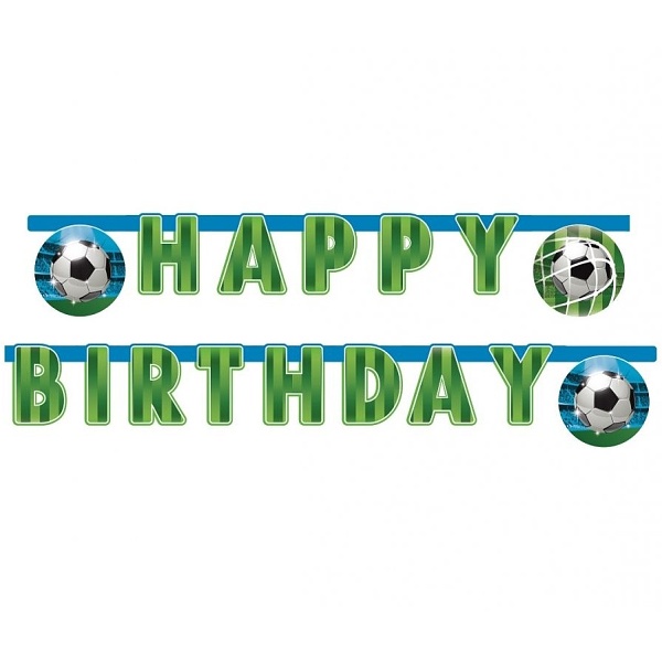 Banner Happy Birthday Fotbal 200 cm