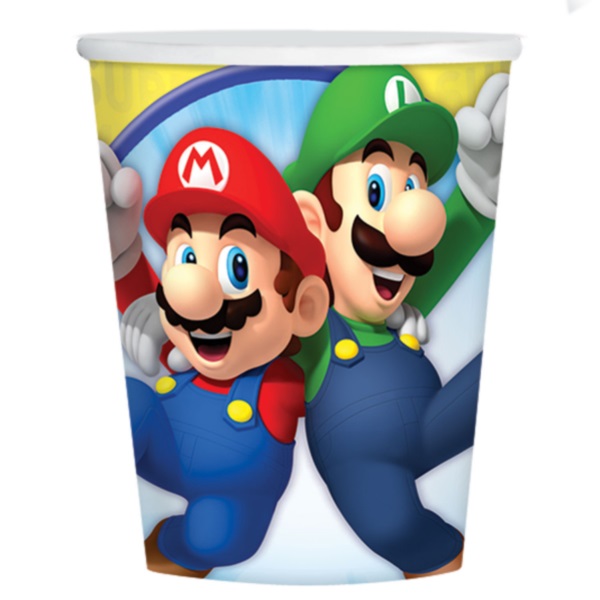 Kelímky papírové Super Mario 250ml 8ks